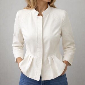 Liz Claiborne Modern Romantic Jacket Medium Ivory Off White